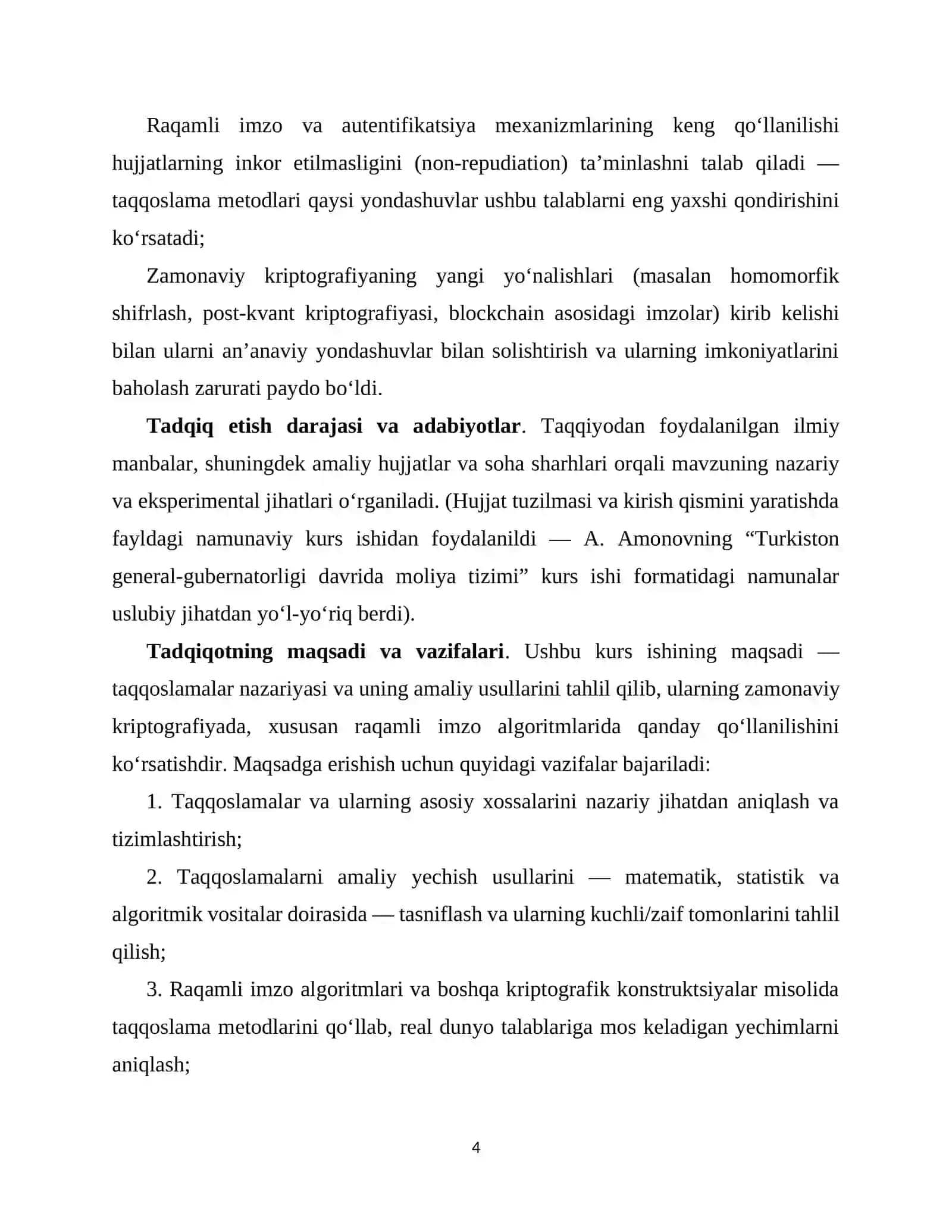 Taqqoslamalar Nazariyasi 4
