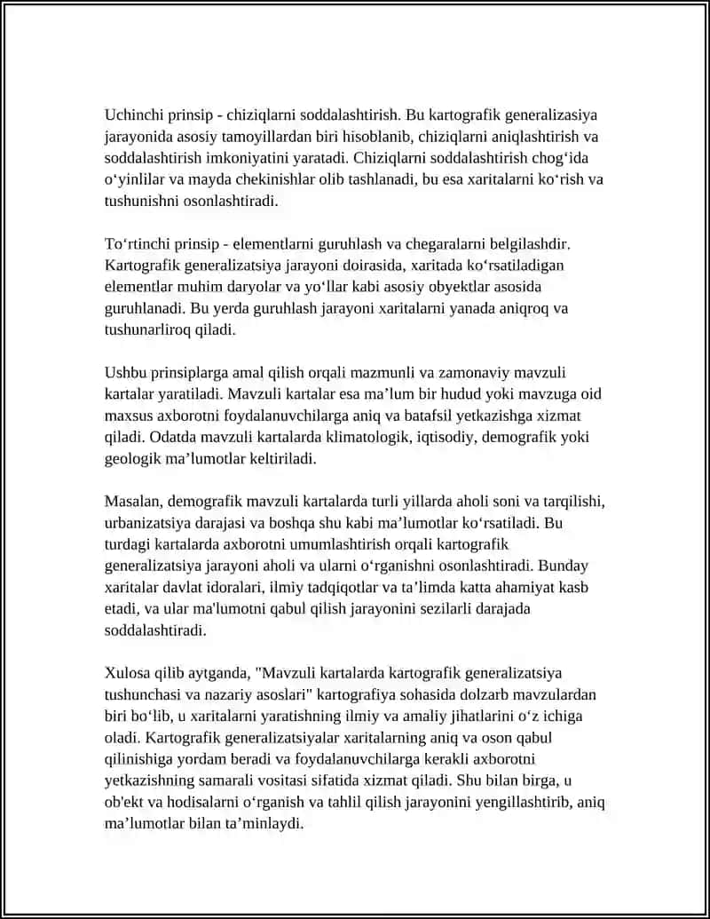MAVZULI KARTALARDA KARTOGRAFIK GENERALIZATSIYA 4