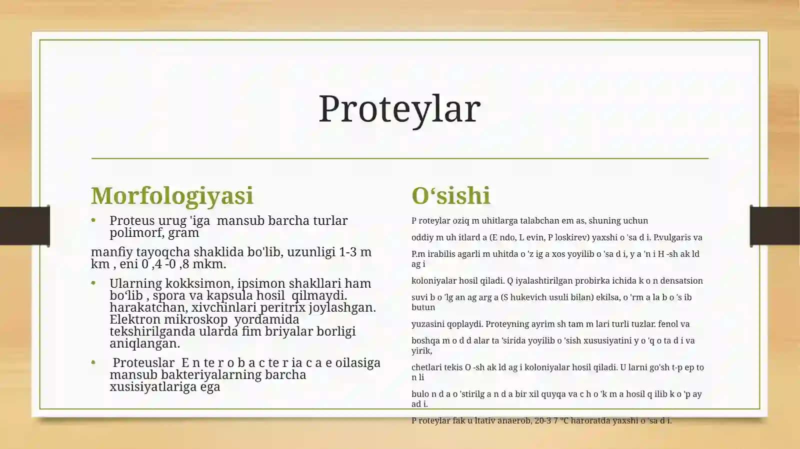 Ovqatdan zaharlanish kasalliklari: proteya, kampilobakteriya, Ichak tayoqchasi, listeriya. Ichak guruhi bakteriyalarining seroidentifikatsiyasi. 4