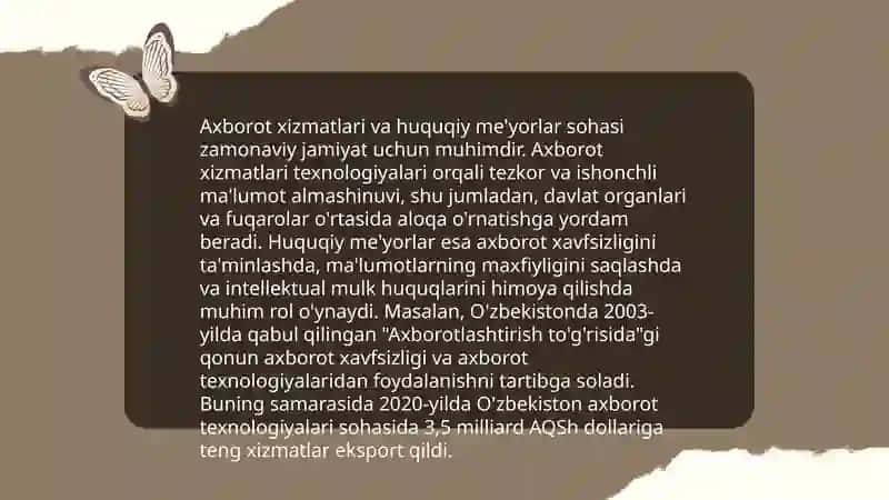 Kutubxona-axborot faoliyatida me'yoriy-huquqiy hujjatlar bilan ishlash 4