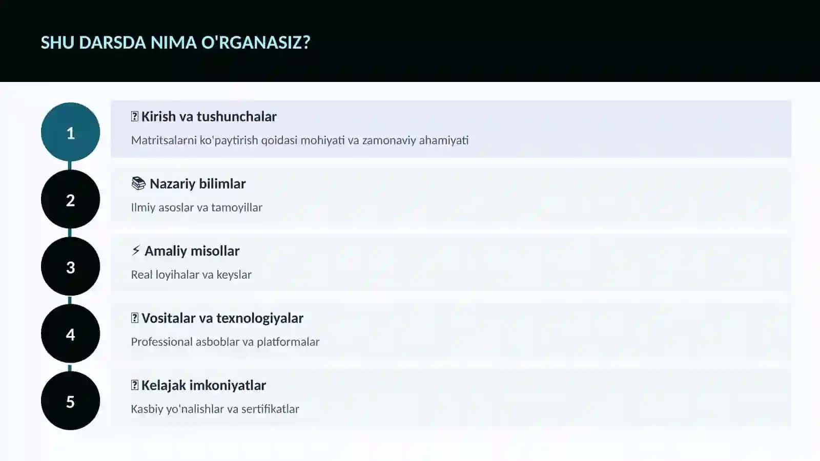 MATRITSA KÖPÜRTISH QOIDASI 4