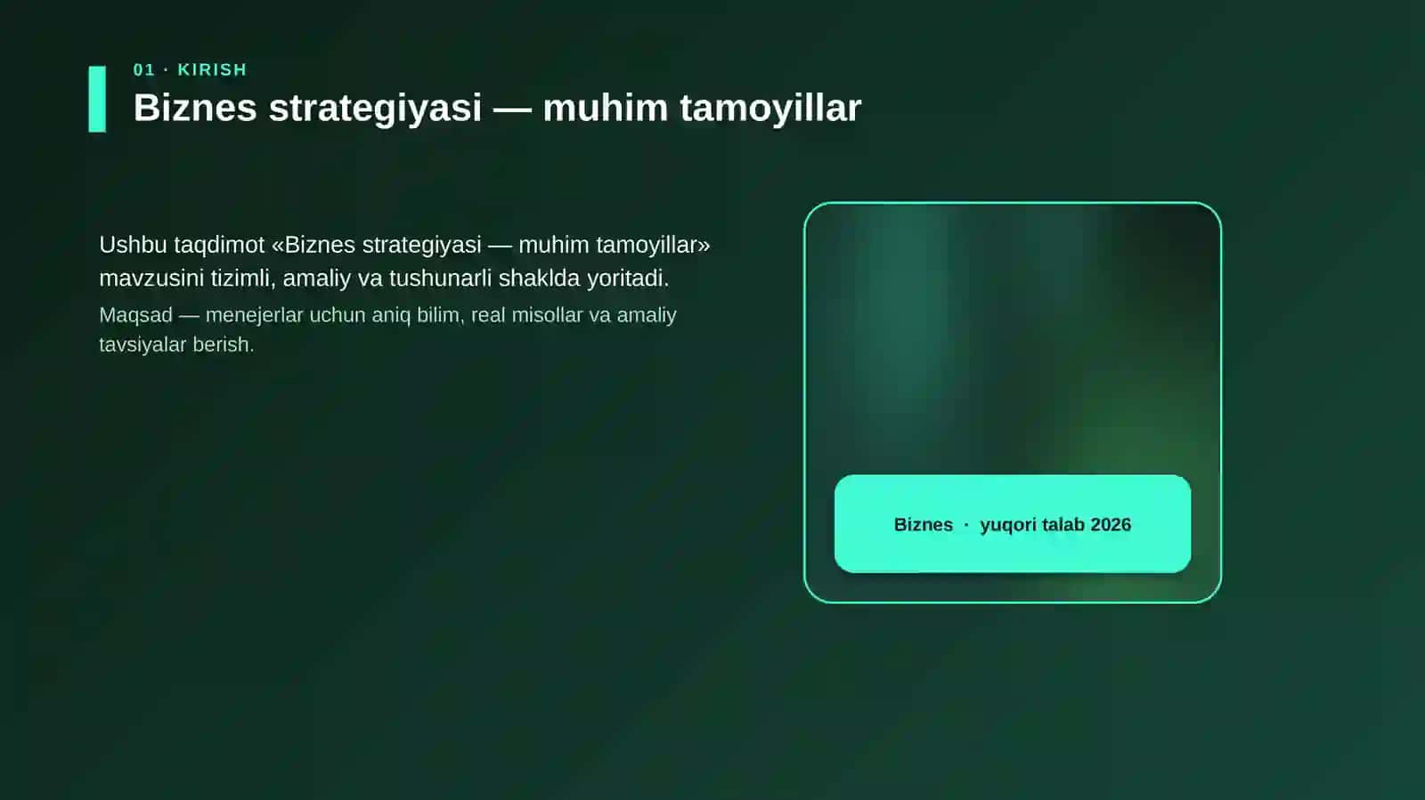 Biznes strategiyasi — muhim tamoyillar 4