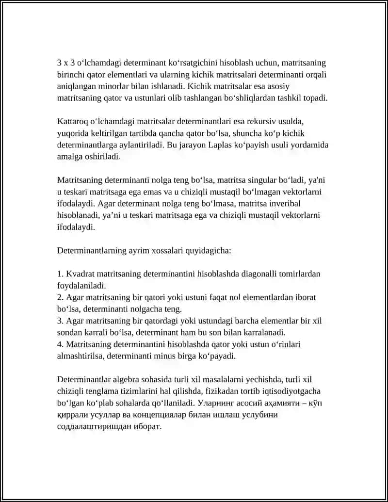DETERMINANTLAR 4