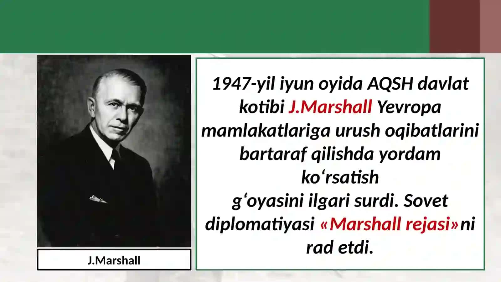 Ikkinchi   jahon urushi dan keyingi xalqaro munosabatlar: "sovuq urush"ning boshlanishi 4