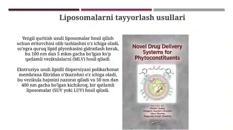 Liposomal dori shakllarini ishlab chiqarish texnologiyasi 4