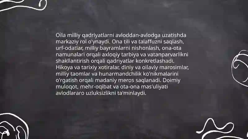 Oilа-vatаn ichrа vаtаn 4