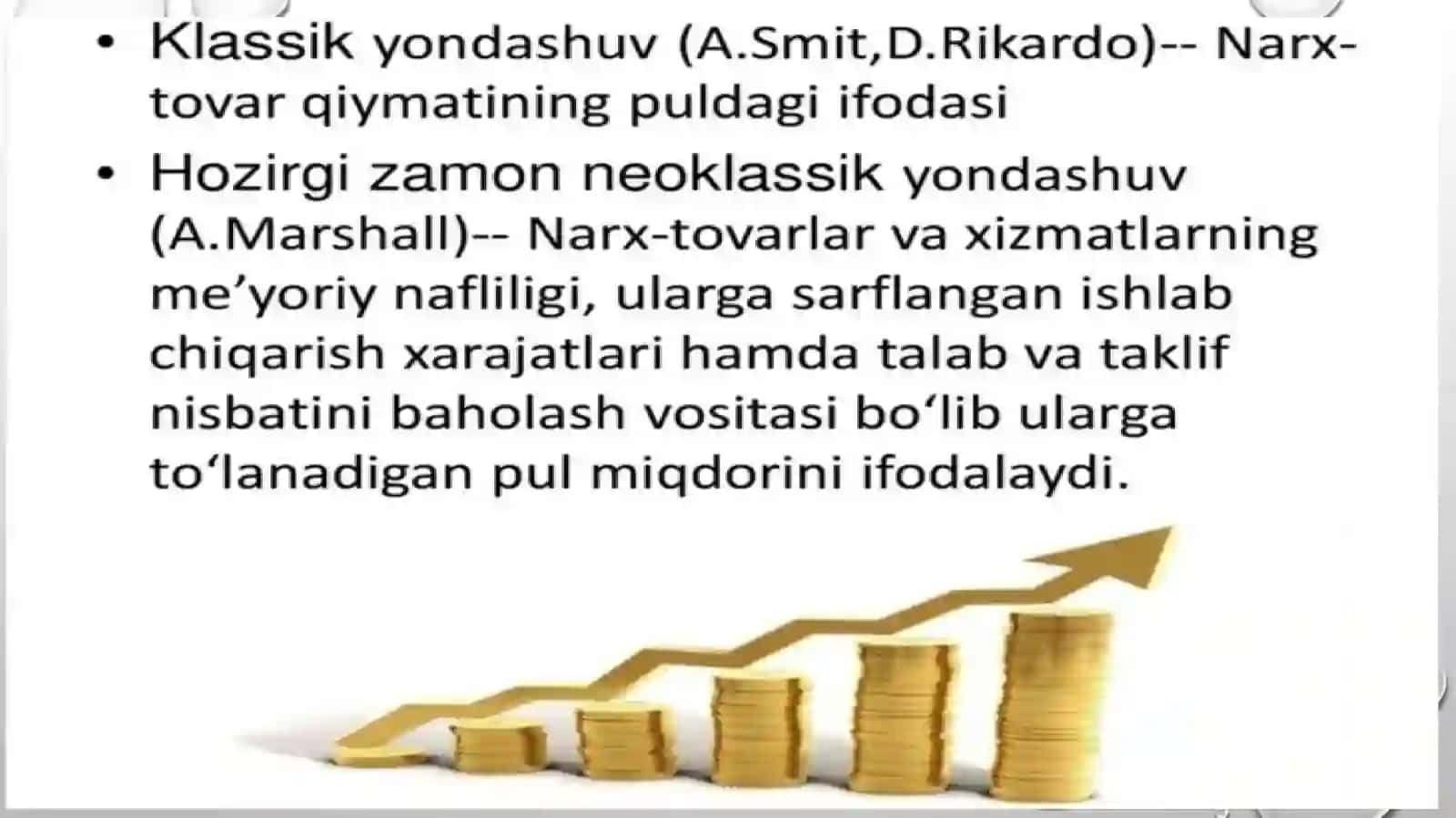 Narxning mohiyati va shakllanishi xususiyati 4