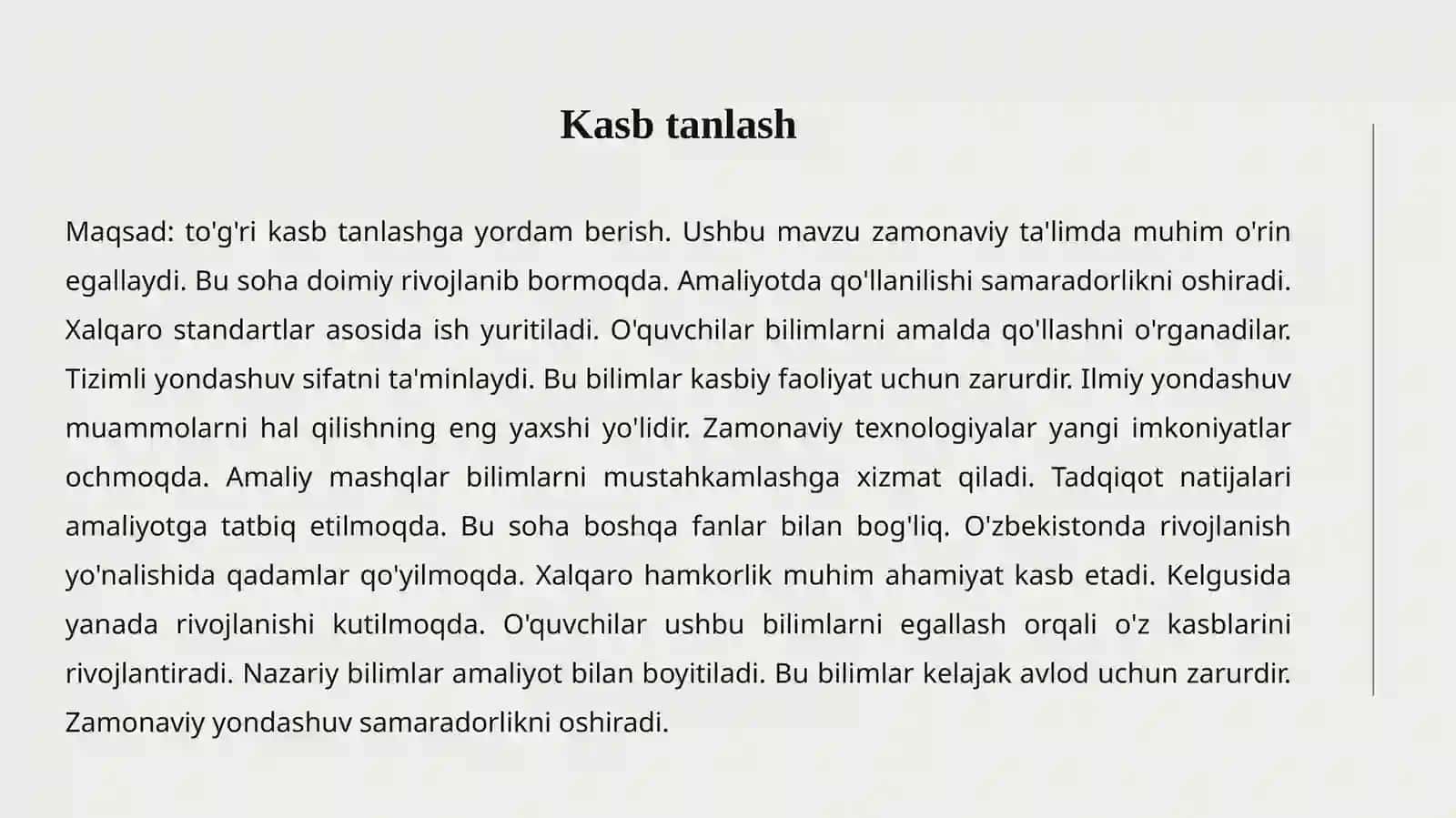 Kasbga yo'naltirish 4