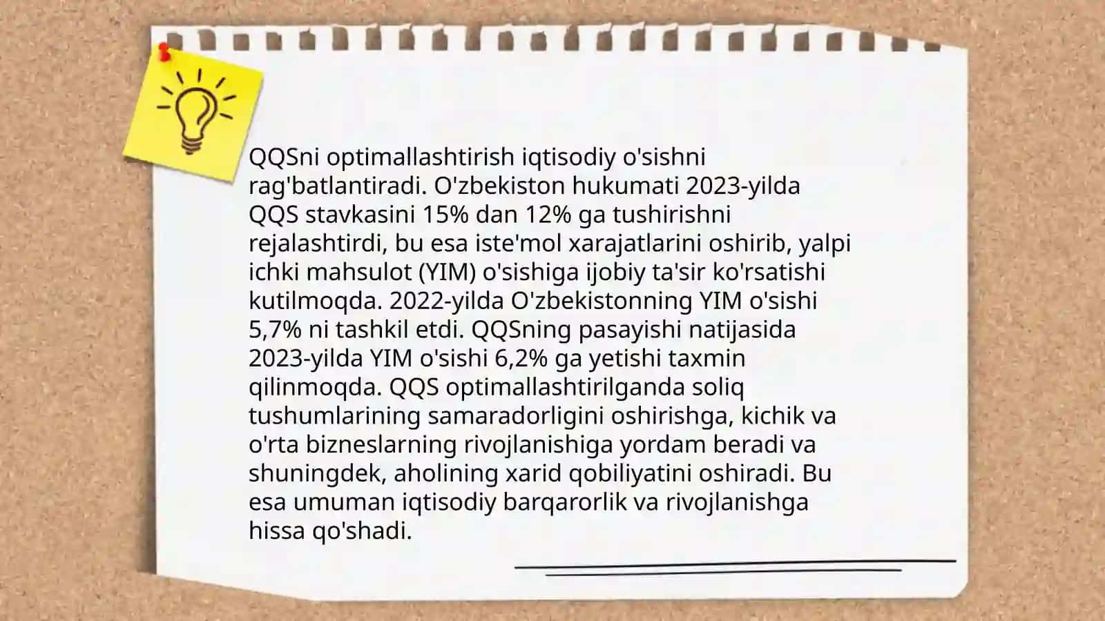 QQS stavkalarini qanday qilib optimallashtirish yo'llari 4