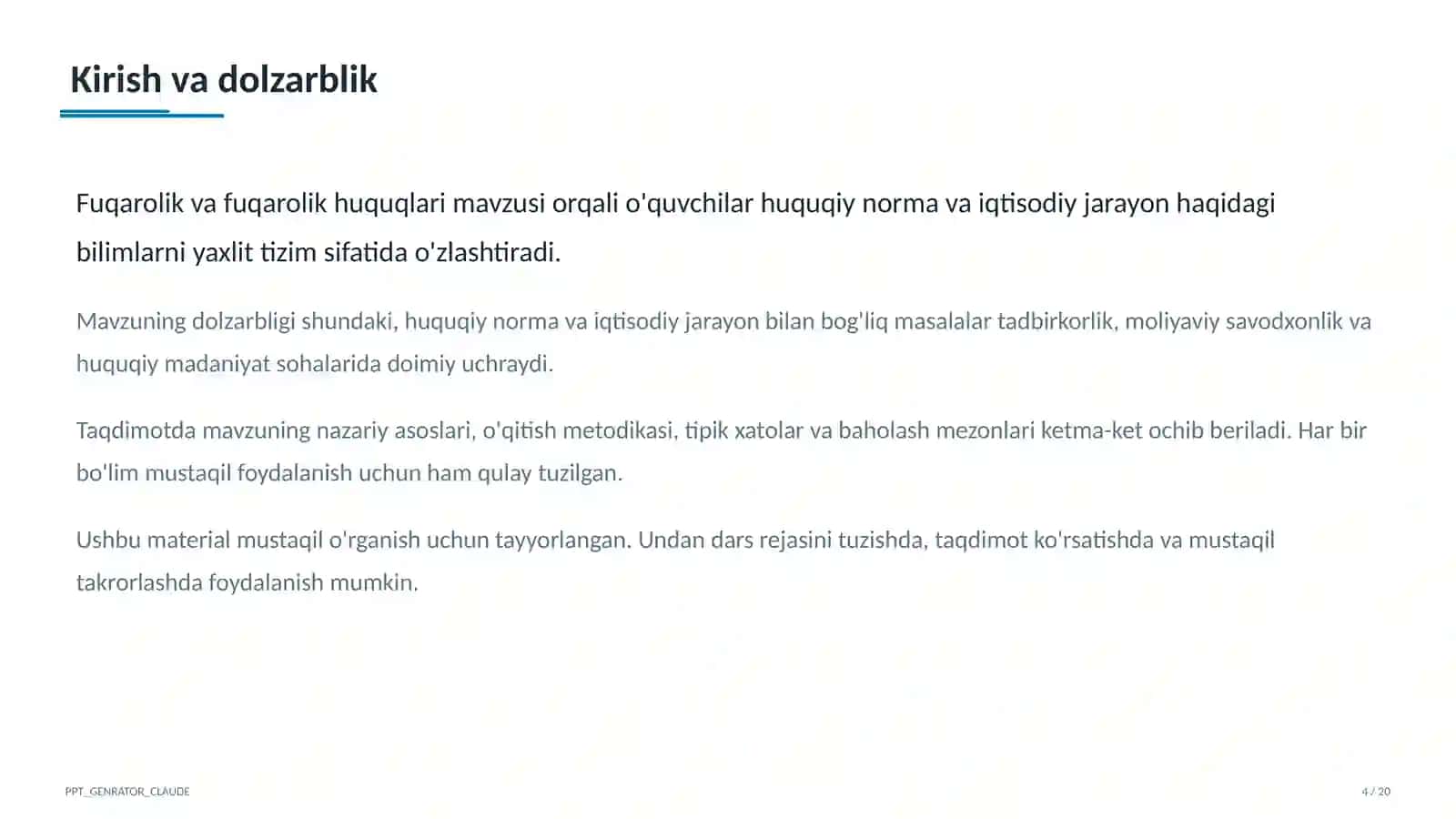 Huquq va iqtisodiyot asoslari (9– 11) 4