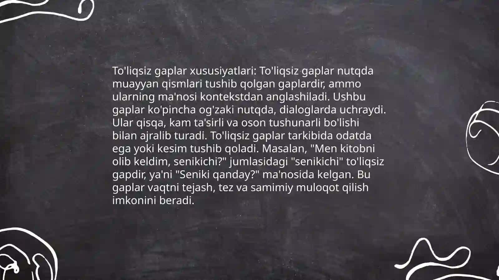 Toʻliq va toʻliqsiz gaplar 4