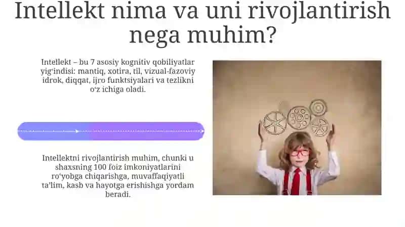 Bolaning intellektini rivojlantirish bo'yicha ish tizimi 4