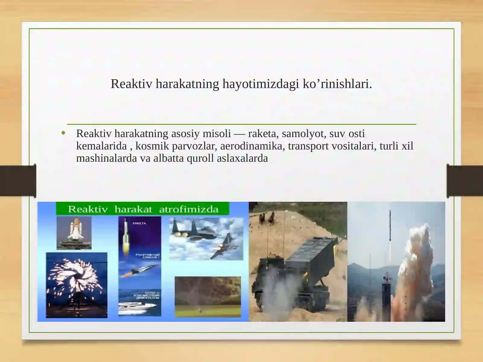 Reaktiv harakat. Markaziy maydondagi harakat. Kepler qonunlari. Sharlarning to‘qnashuvi. 4