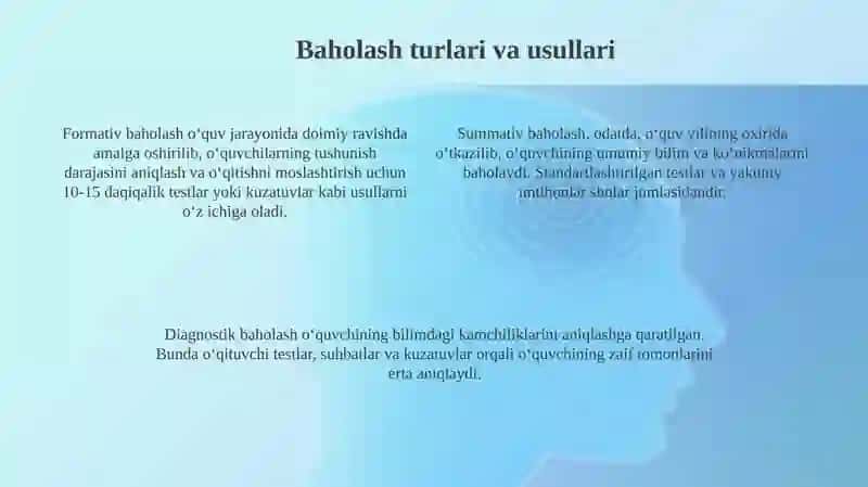 Boshlang'ich ta'limda o'quvchilarning bilim ko'nikma va malakalarini tashxis etish 4