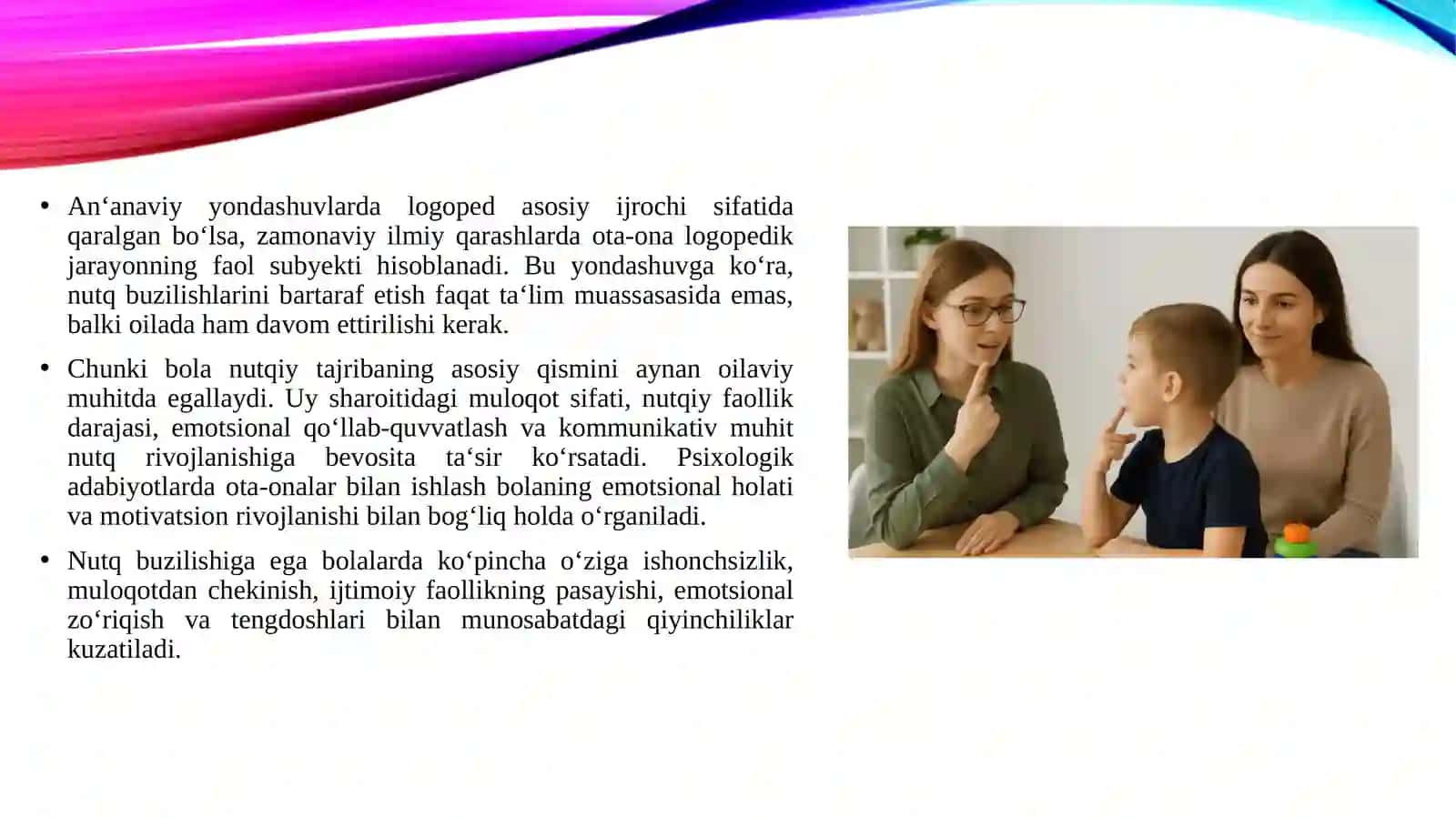Ota-onalar bilan logopedik ishlashning nazariy asoslari 4