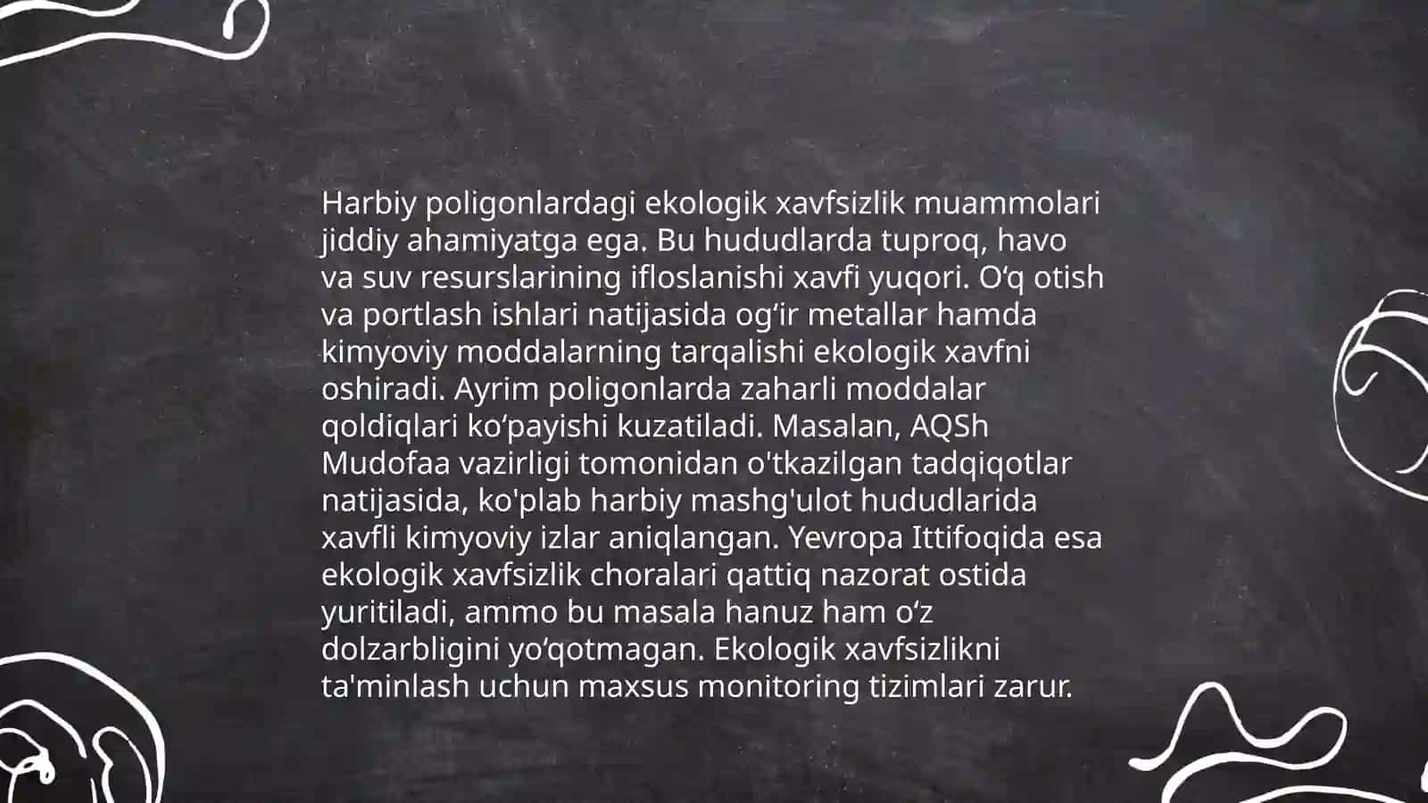 Harbiy mehnat sharoitlarining sanitariya nazorati. Ommaviy kirgin kurollari ishlatilganda suv va ozik-ovqatni gigienik ekspertiza gilish 4