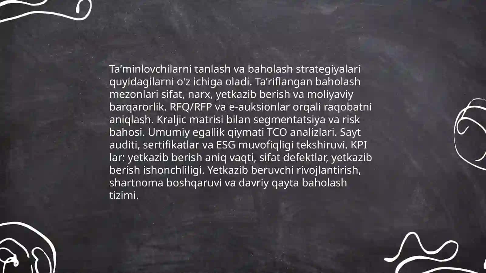 Xaridlarni strategik rejalashtirish asoslari 4