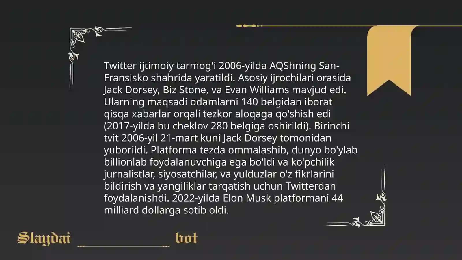 Twitterning kelib chiqishi va faoliyati 4