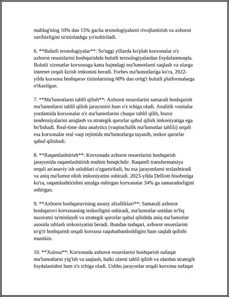 KORXONANING AXBOROT RESURSLARI 4