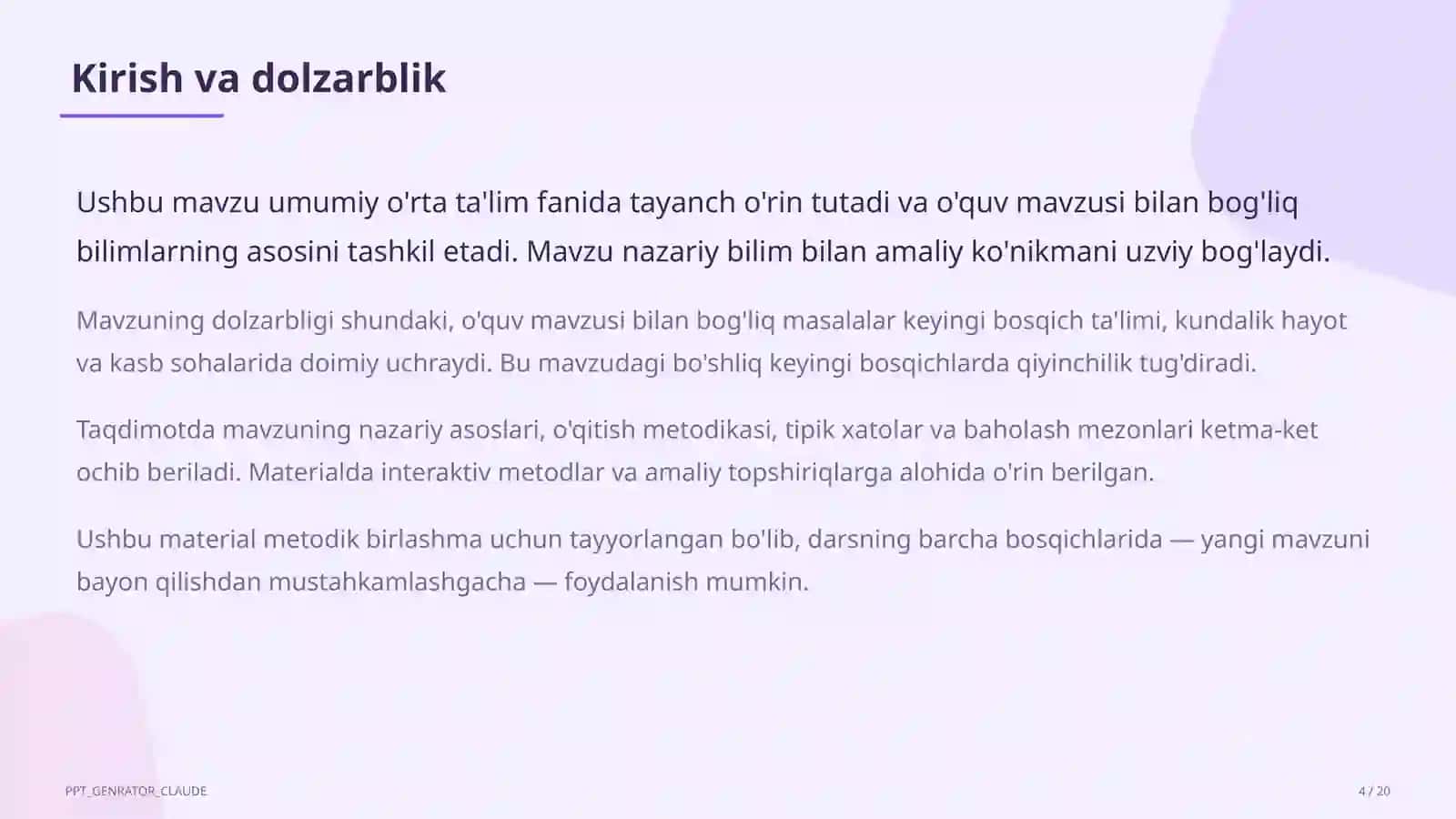 Formativ baholash: o'quvchiga samarali fikr-mulohaza (feedback) berish usullari 4
