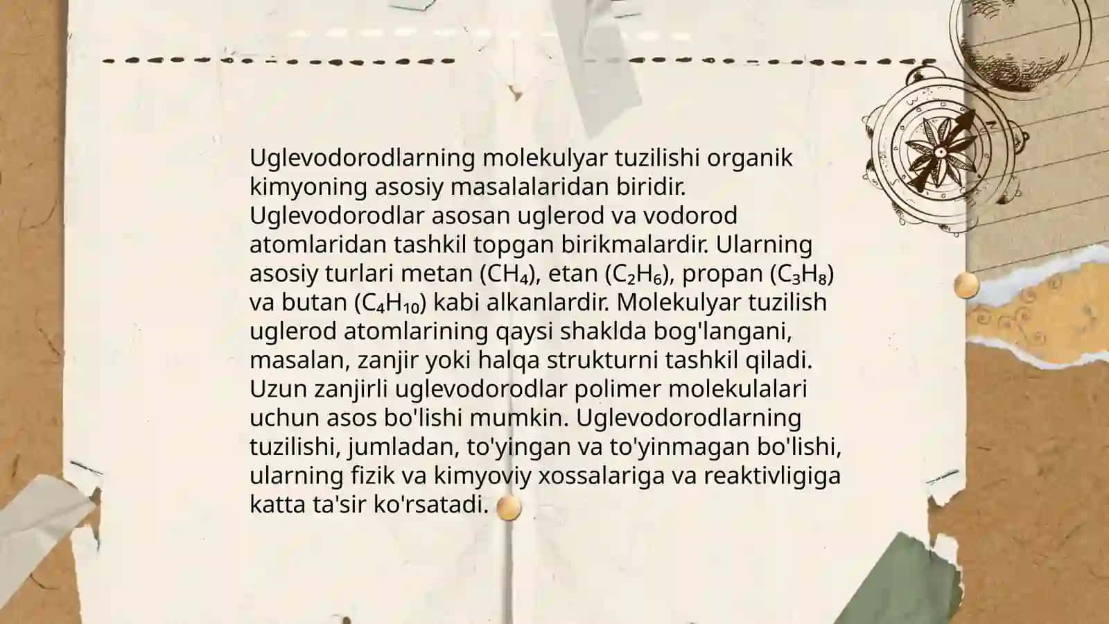 Uglevodorodlar mavzusini o'qitishda Assessment metodidan foydalanish 4