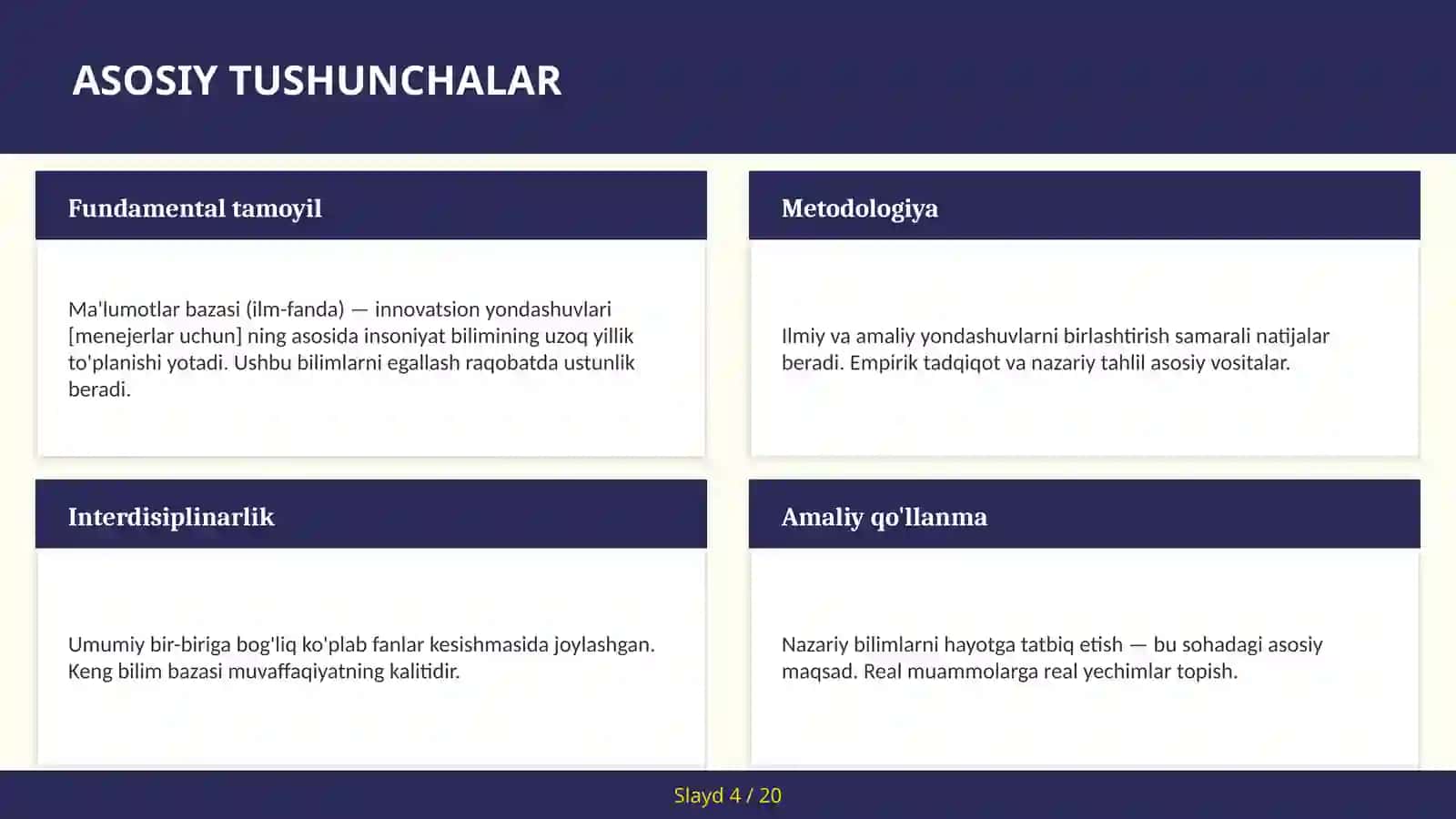 Ma'lumotlar bazasi (ilm-fanda) — innovatsion yondashuvlari [menejerlar uchun] 4