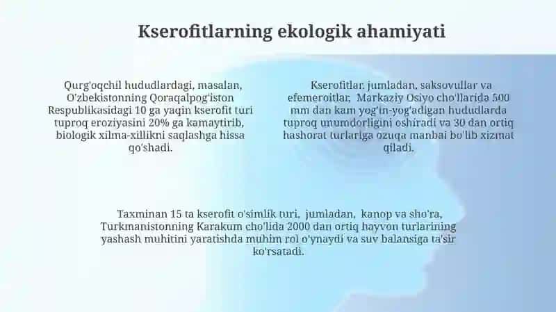 Xerofit oʻsimliklarining ahamiyati 4