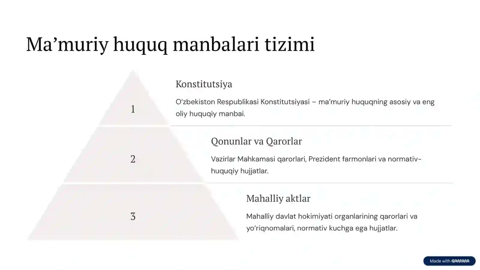 Ma’muriy huquq fanining predmeti, manbalari tizimi va tamoyillari 4