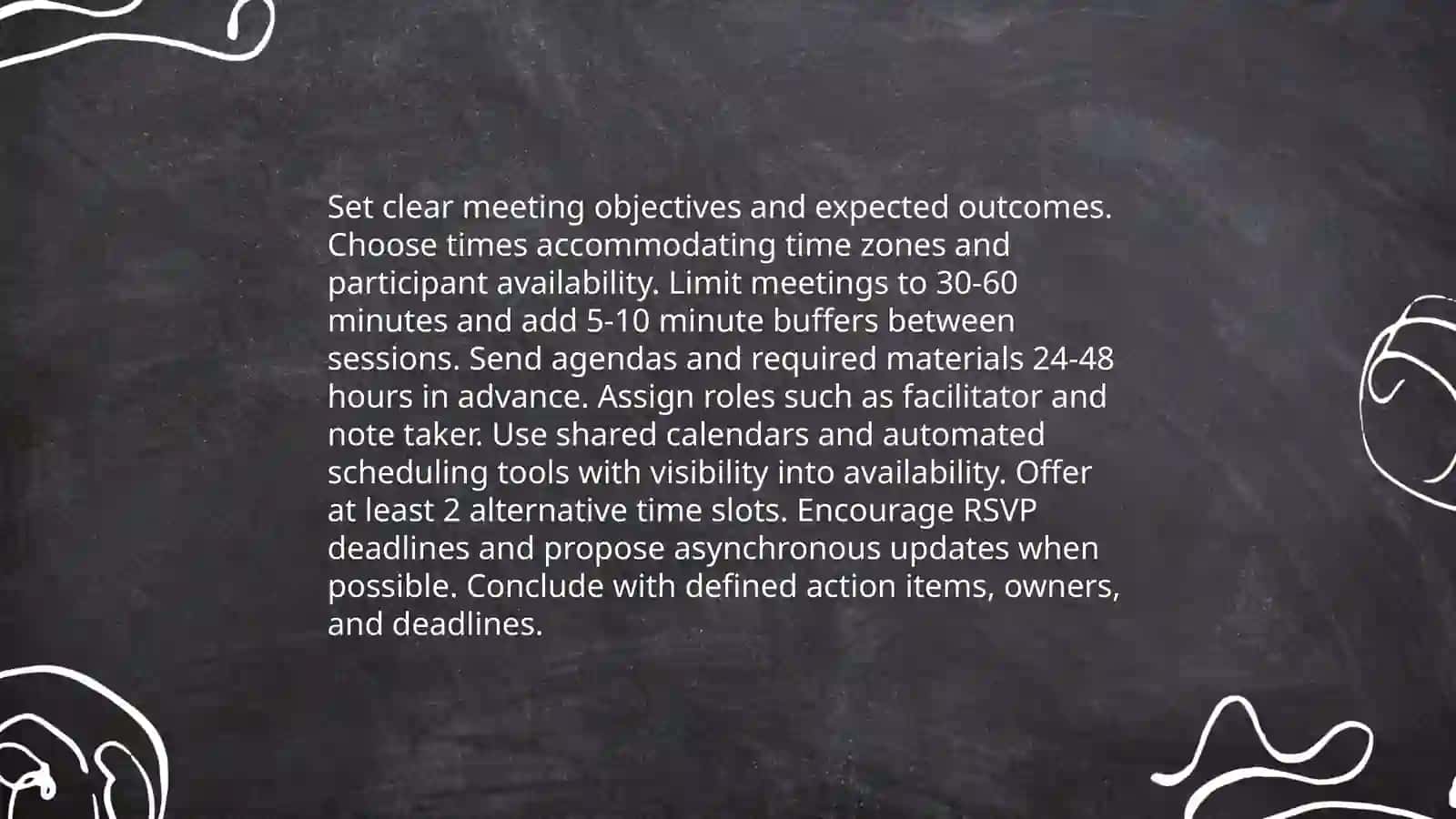Scheduling and meetings 4