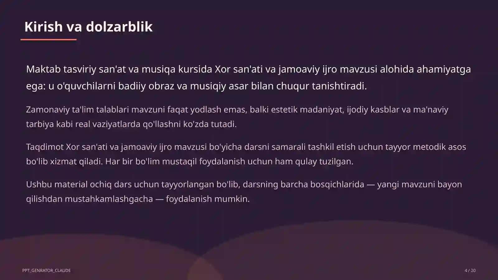 Xor san'ati va jamoaviy ijro (7-sinf) 4
