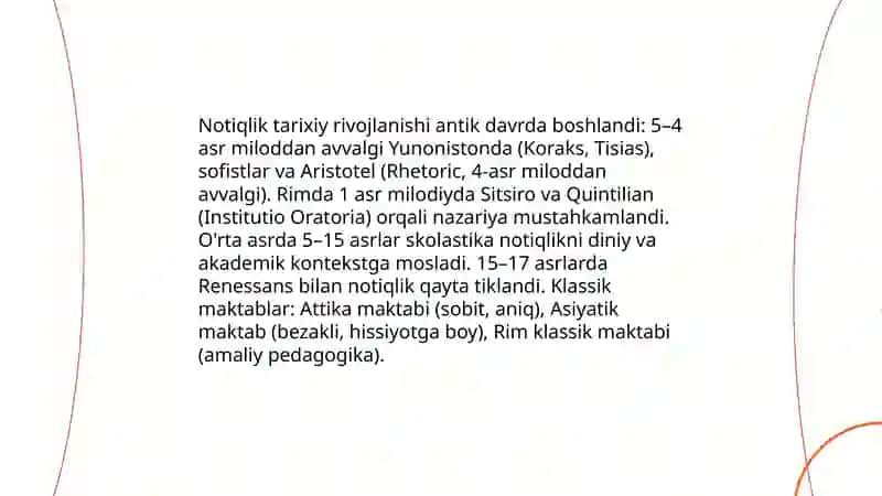 Notiqlik san'ati to'g'risida 4