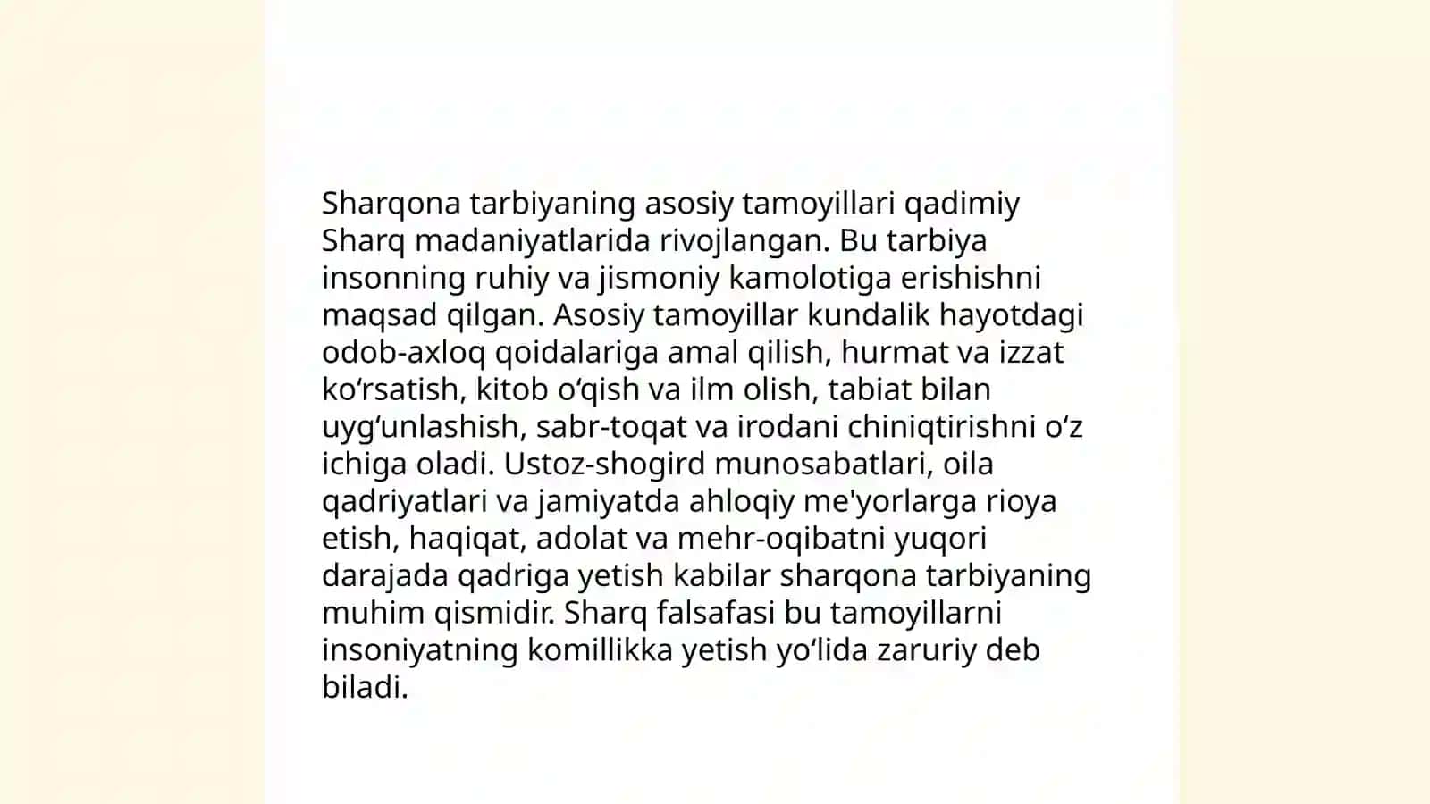 Sharqona tarbiya va muoshorat odobining muloqatga taʼsiri. Oʼqituvchining nutq madaniyati va notiqlik sanʼati 4
