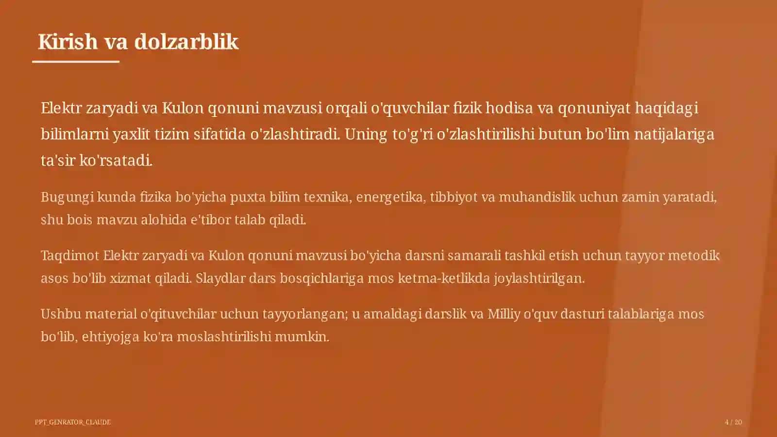 Elektr zaryadi va Kulon qonuni (8-sinf) 4