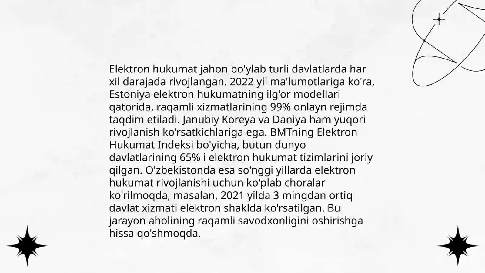 Elektron hukumatni joriy etishning jahon tajribasi 4