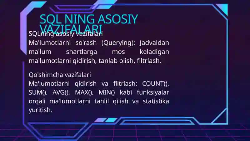 SQL ASOSLARI (SELECT,INSERT) 4