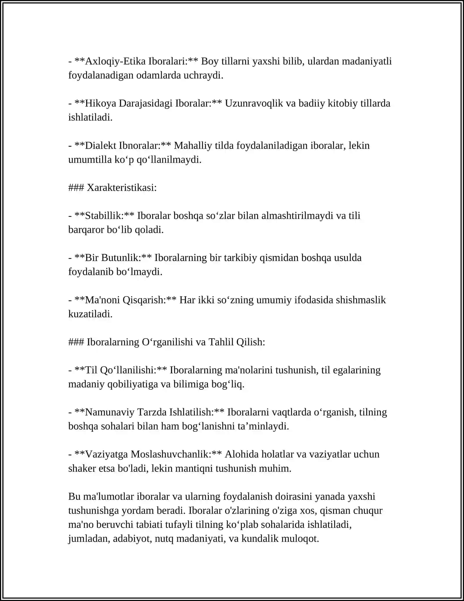 IBORA VA UNING IZOHLARI 4