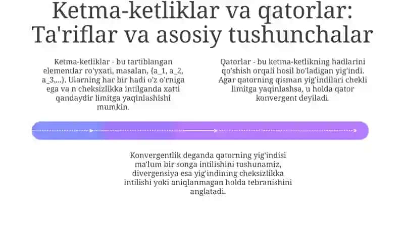 Qatorlar va limitlarni KMT yordamida hisoblash 4