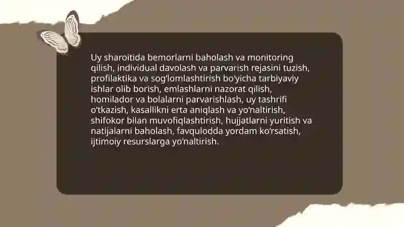 Oilaviy poliklinikadagi hamshiralar patronaj xizmati 4