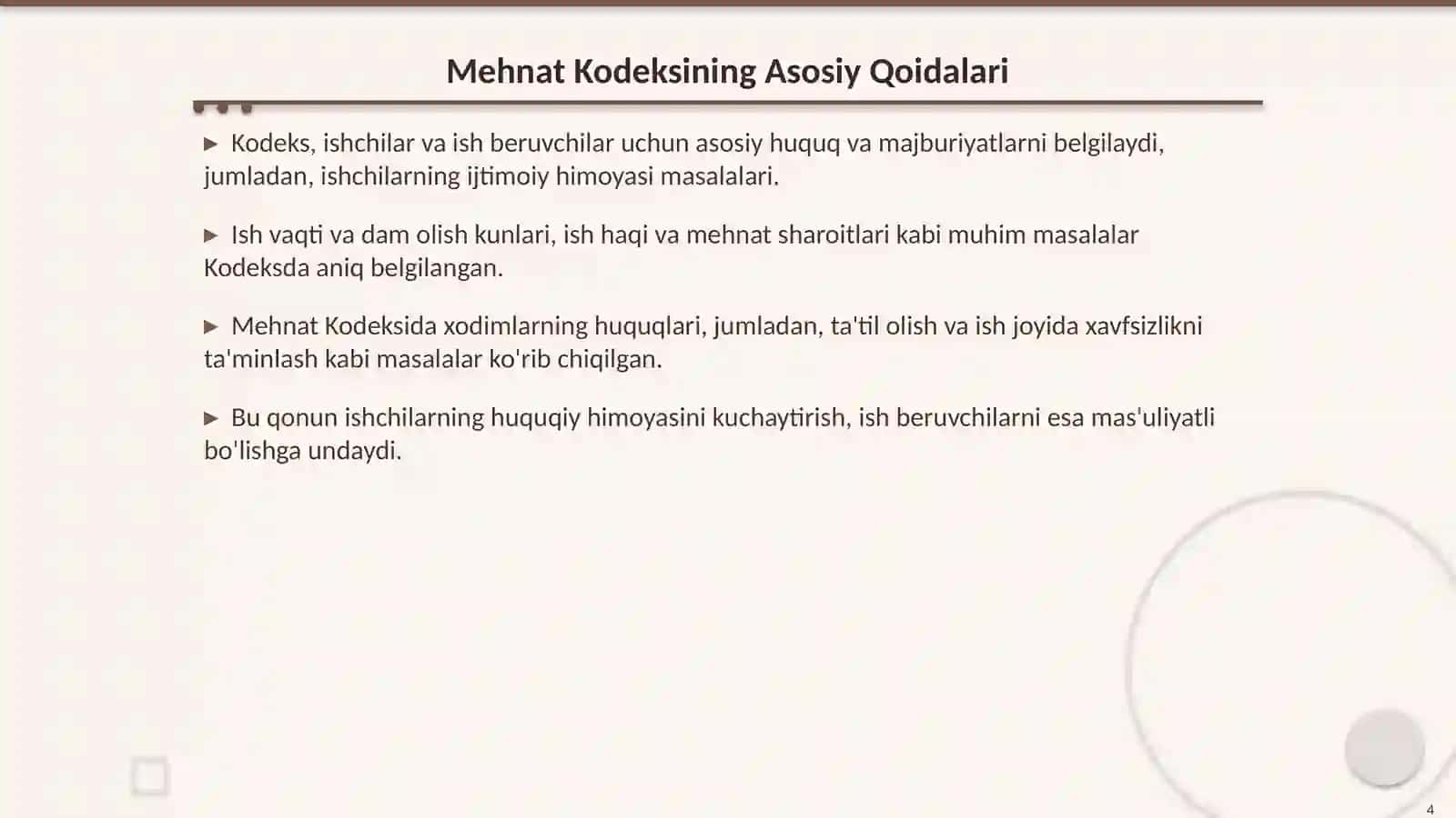 O'zbekiston Respublikasi Mehnat Kodeksining Ahamiyati 4