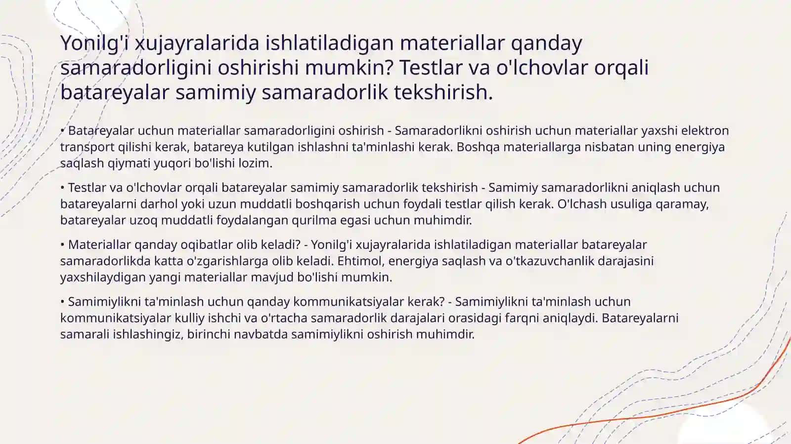 Quyosh batareyalari uchun materiallar tahlili 4