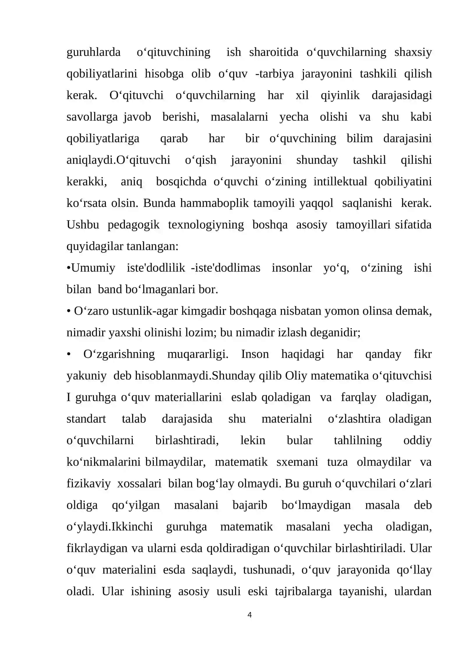 Matematikani o‘qitish metodikasi 4