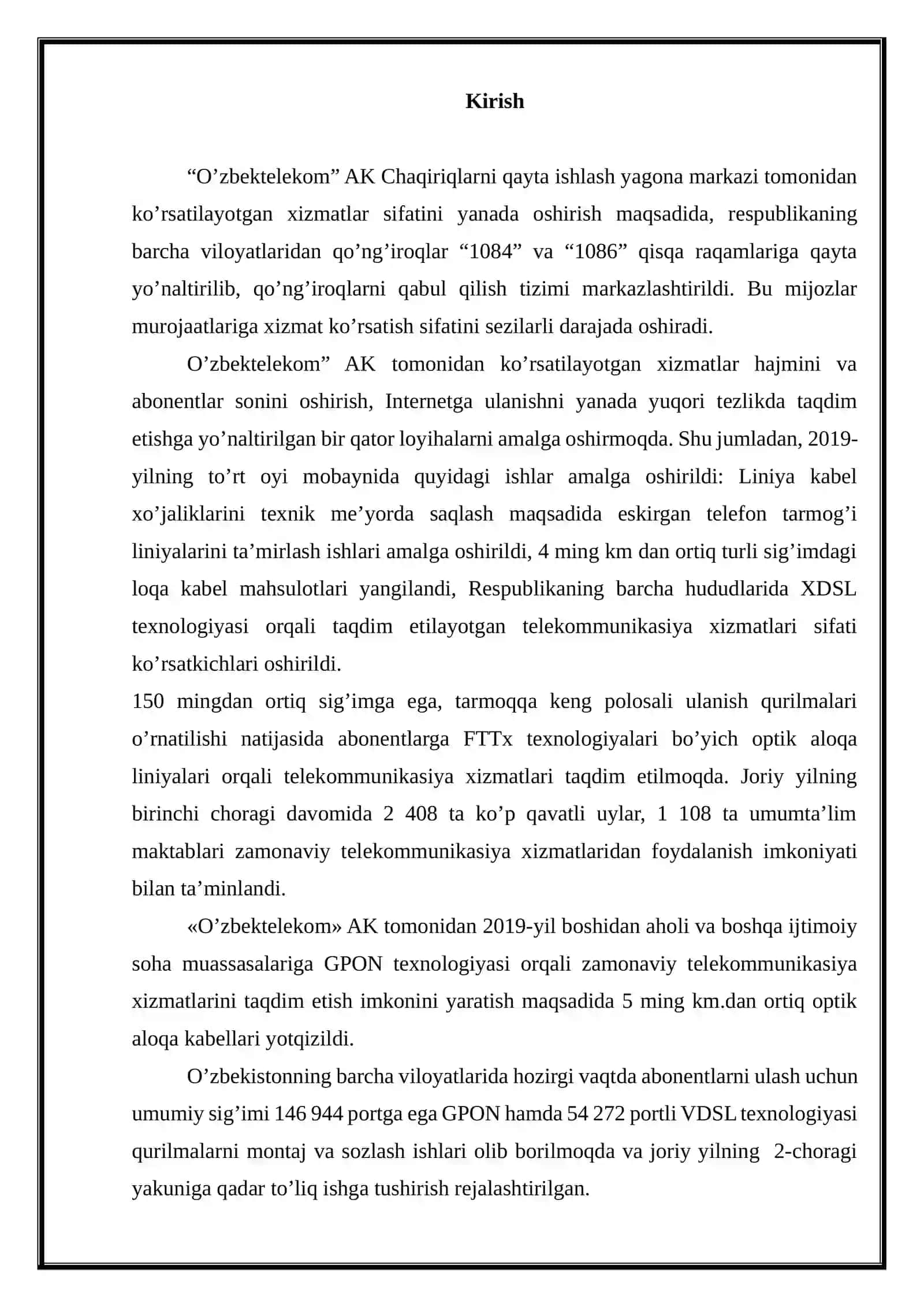 Jizzax – Navoiy viloyatlari orasida optik transport tarmog‘ini loyixalashtirish 4