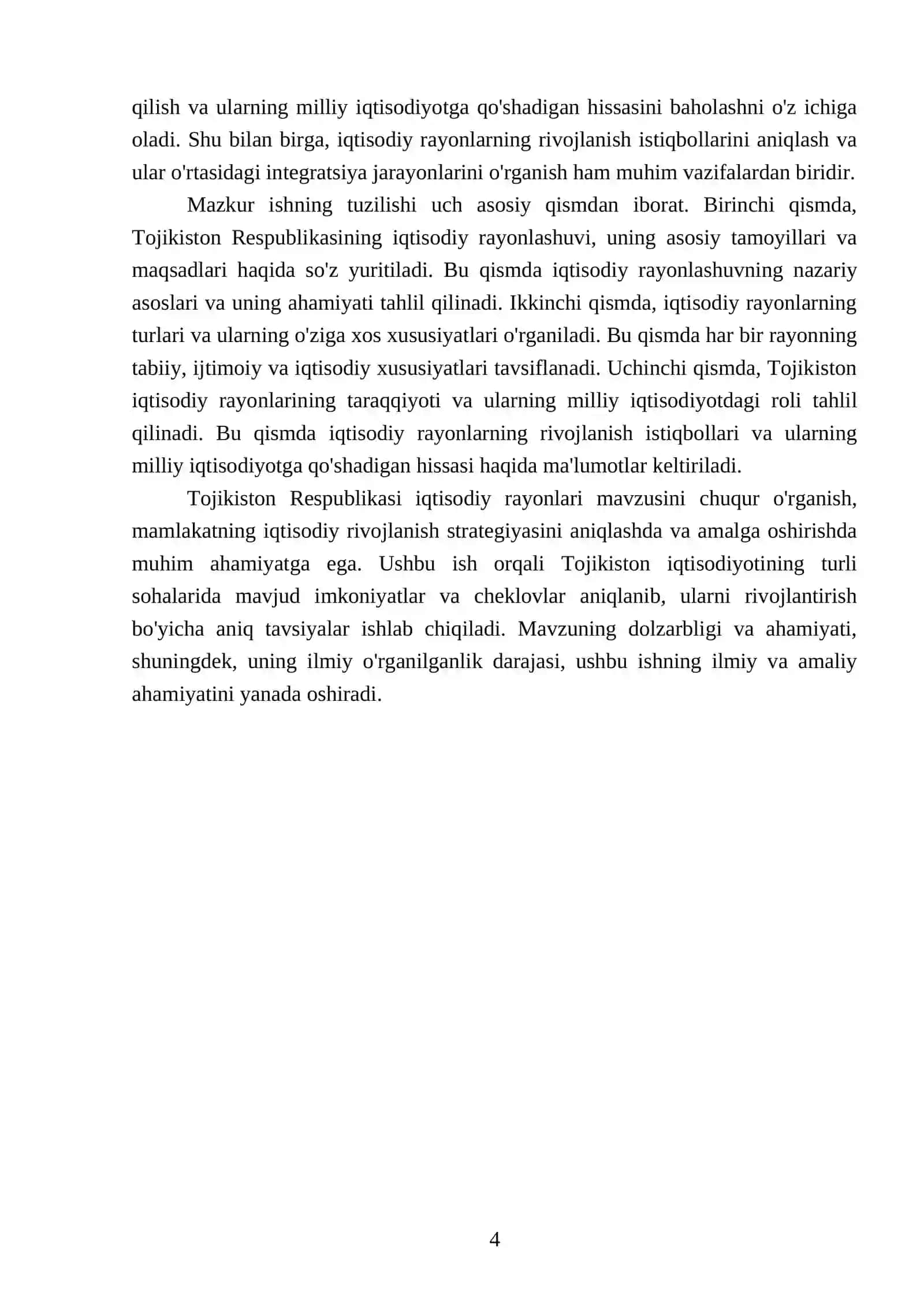 Tojikiston Respublikasi iqtisodiy rayonlari REFERATI 4