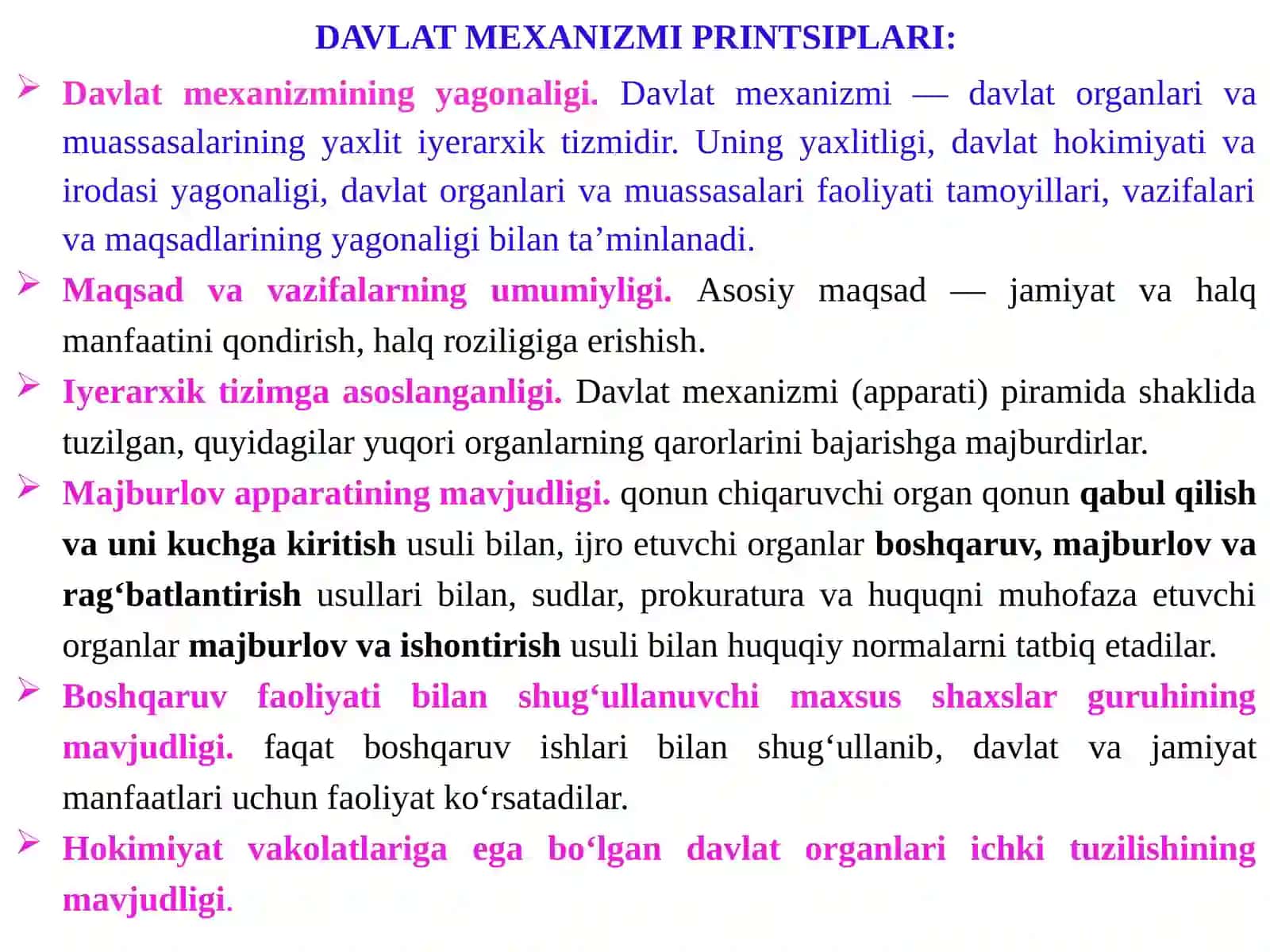 DAVLATMEXANIZMI (APPARATI) 4