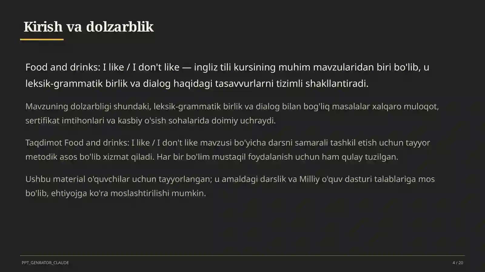 Ingliz tili (1–11) — o'quvchilar uchun 4