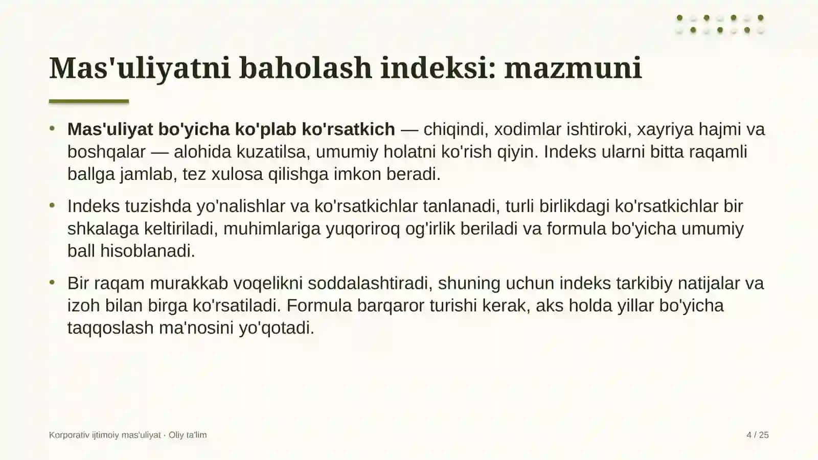 milliy bog'larda ijtimoiy mas'uliyatni baholash indeksini joriy etish 4002 4