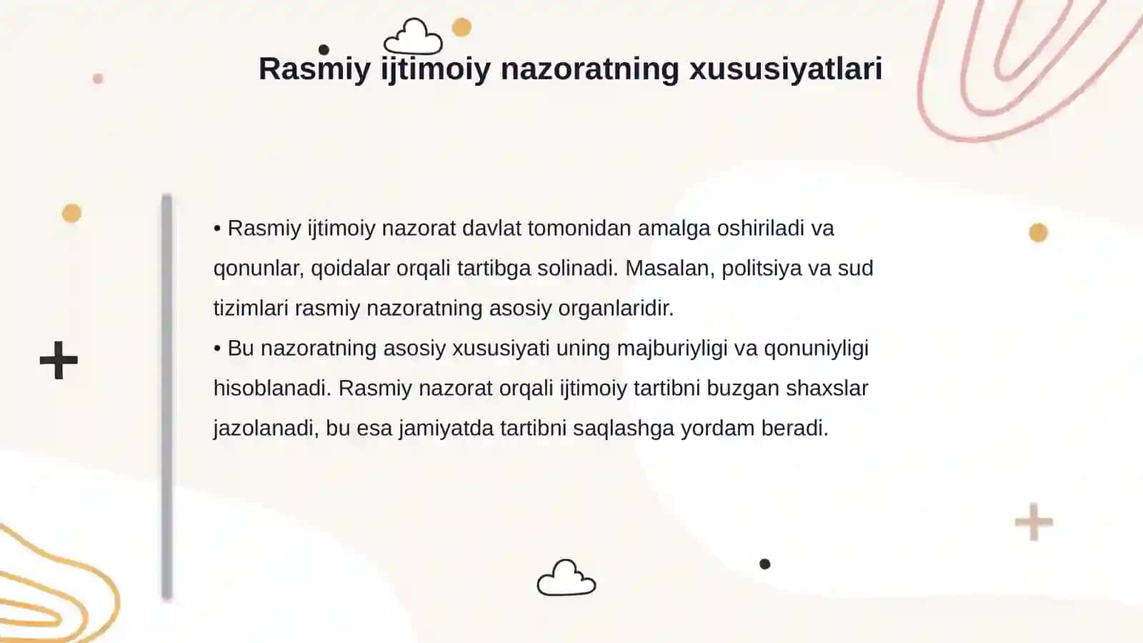 Rasmiy va norasmiy ijtimoiy nazoratning o’ziga xos xususiyatlari 4