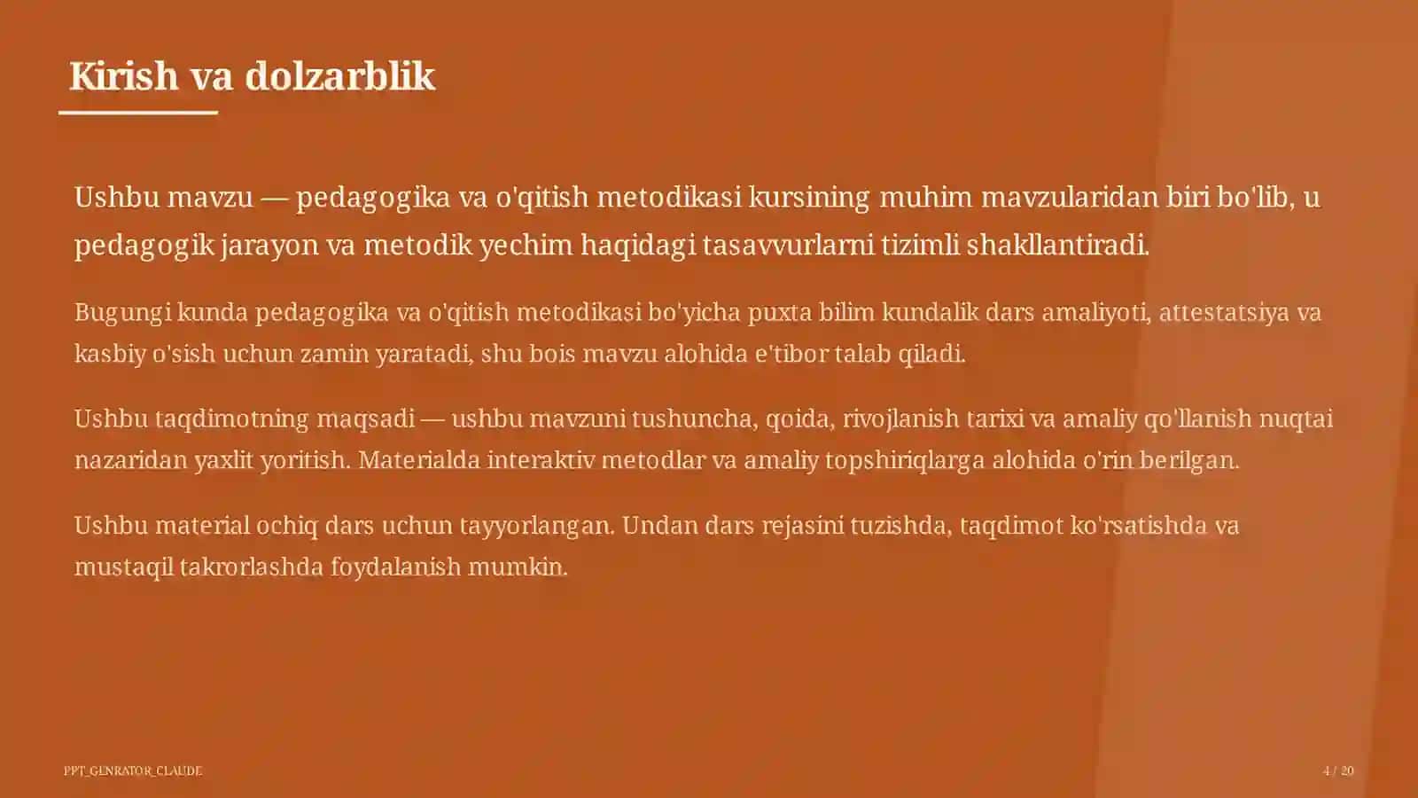 Pedagogik yondashuv 4