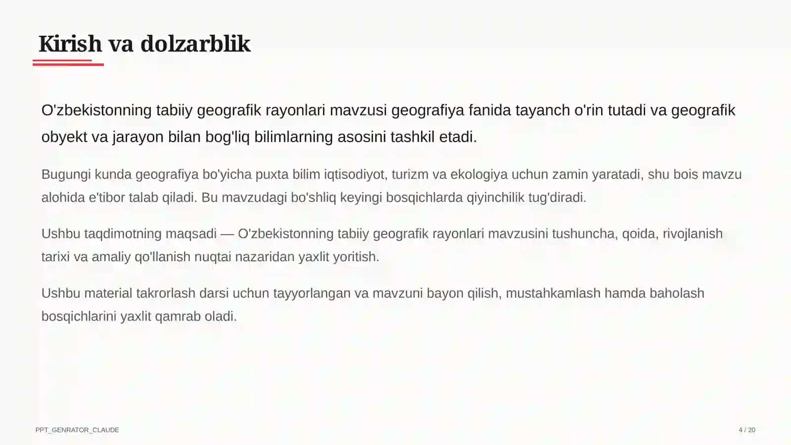 O'zbekistonning tabiiy geografik rayonlari (8-sinf) 4