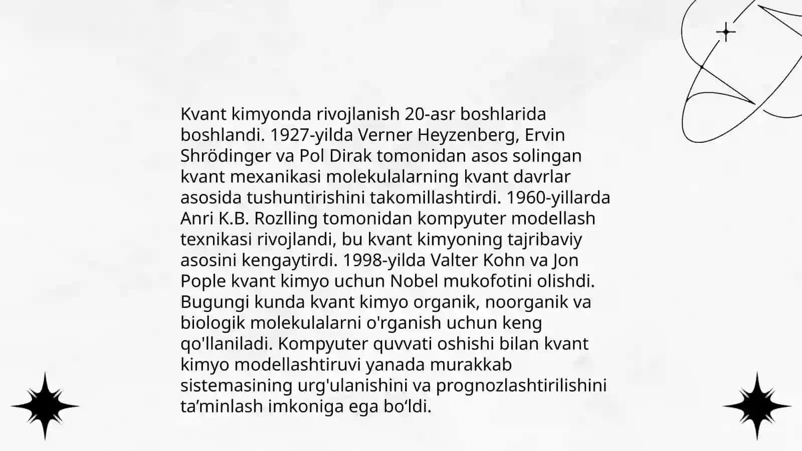 Kvant mexanikaning yaratilishi va kimyoning taraqqiyoti 4